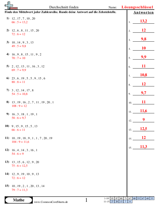  - durchschnitt-ermitteln worksheet