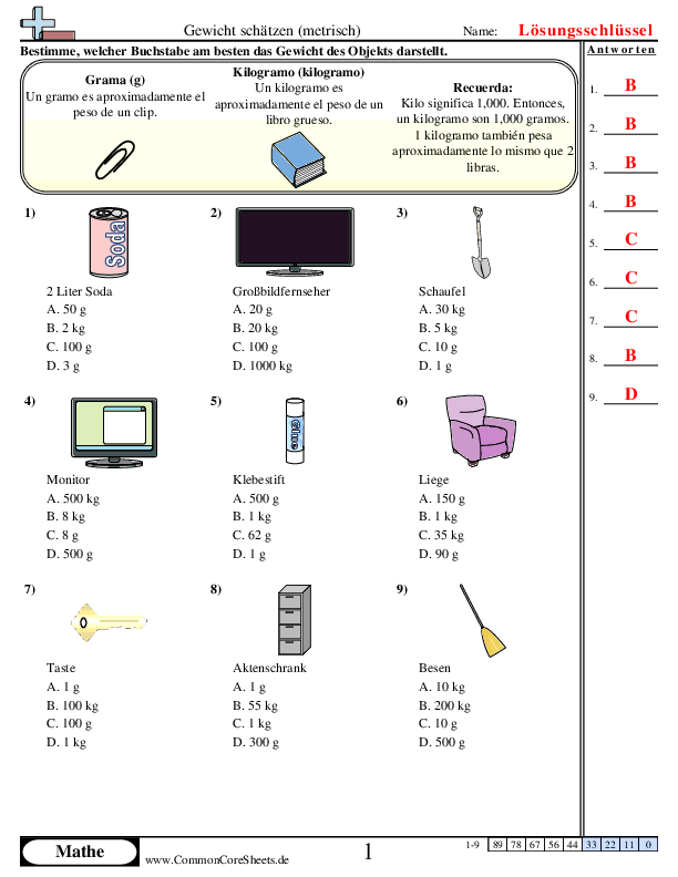  - gewicht-schatzen worksheet