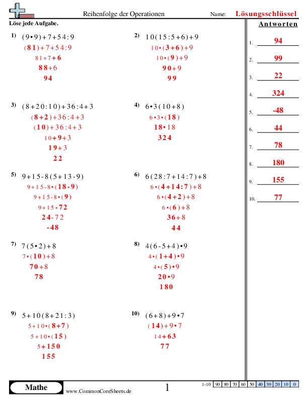  - reihenfolge-der-operationen-beim-rechnen worksheet