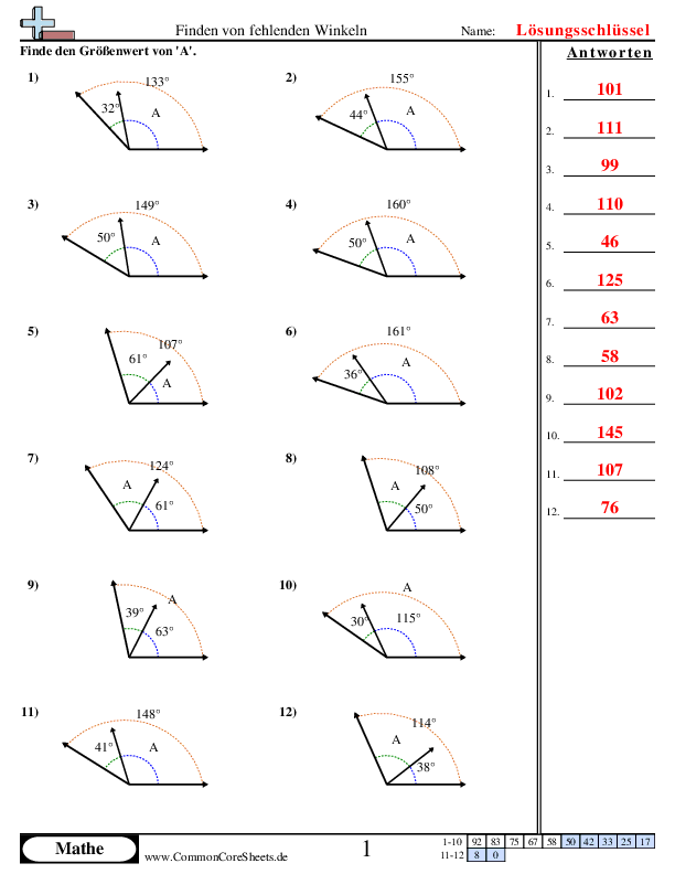  - ermitteln-des-fehlenden-winkels worksheet