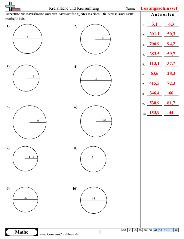  - flache-und-umfang-eines-kreises worksheet