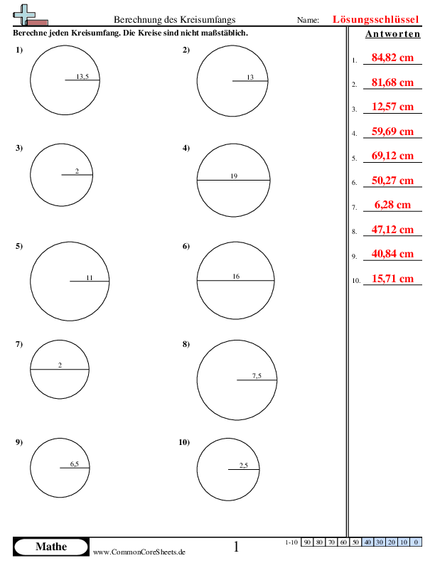  - kreisumfang worksheet