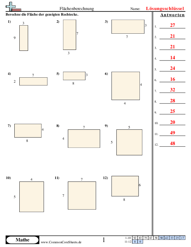  - flachenberechnung worksheet