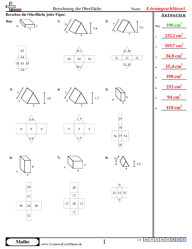  - ermittlung-der-oberflache worksheet