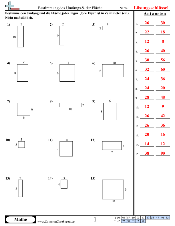  - rechtecke-flache-und-umfang worksheet