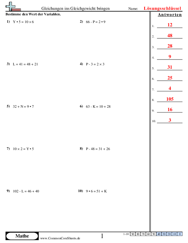  - wert-bestimmung worksheet