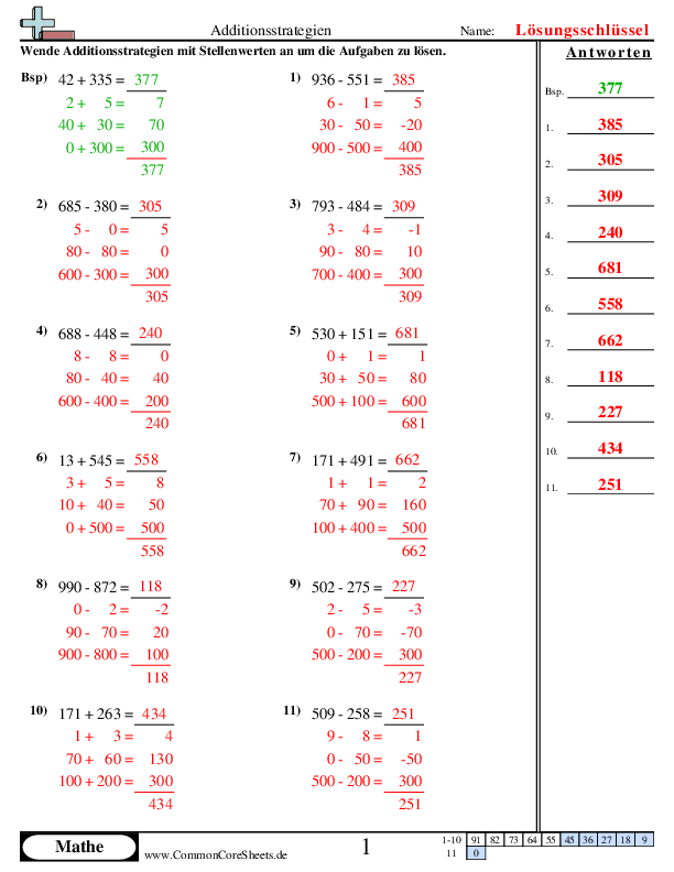  - additionsstrategien worksheet