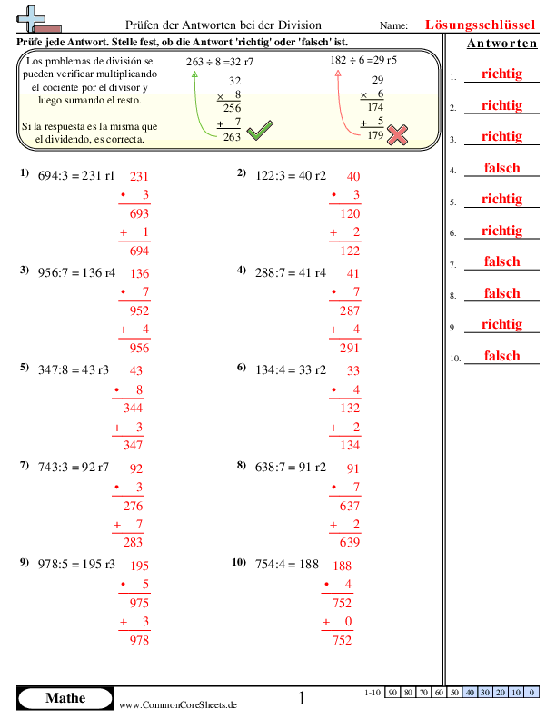  - prufen-der-antworten-bei-der-division worksheet