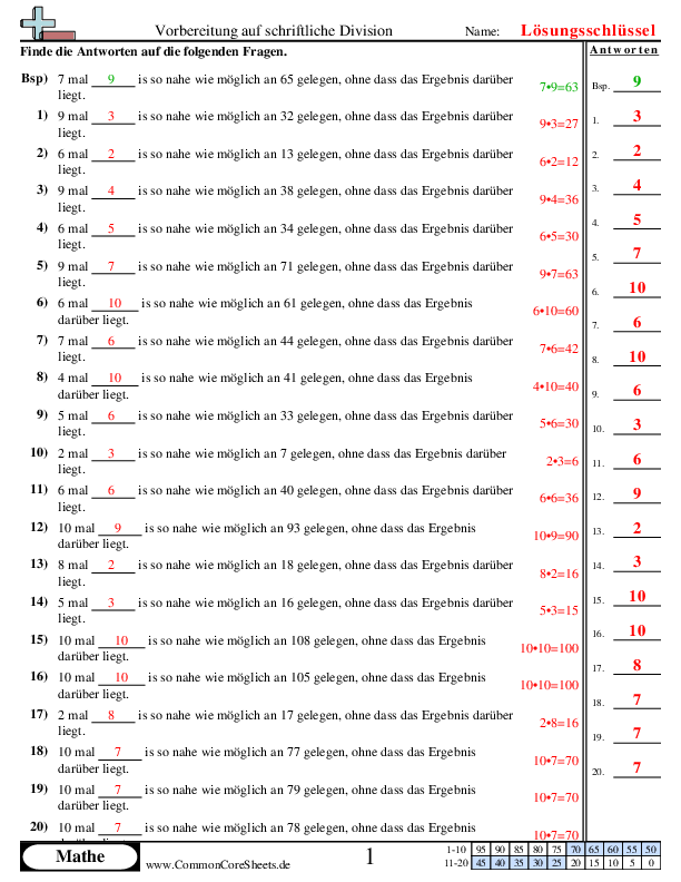  - vorbereitung-auf-die-schriftliche-division worksheet