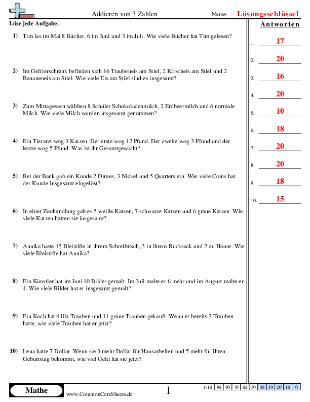  - 3-summanden-weniger-als-20 worksheet