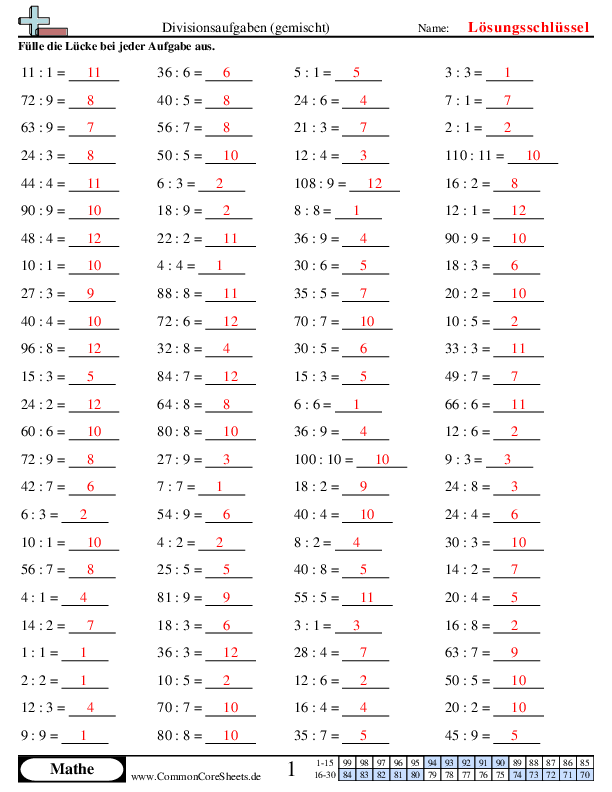  - gemischt worksheet