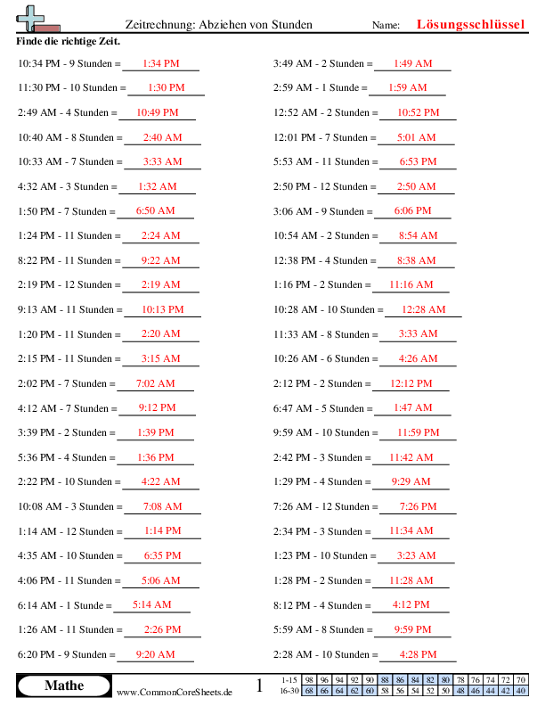  - stunden-abziehen worksheet