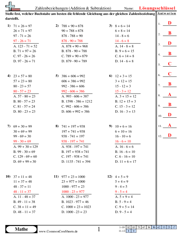  - ermitteln-der-fehlenden-beziehung-multiple-choice worksheet