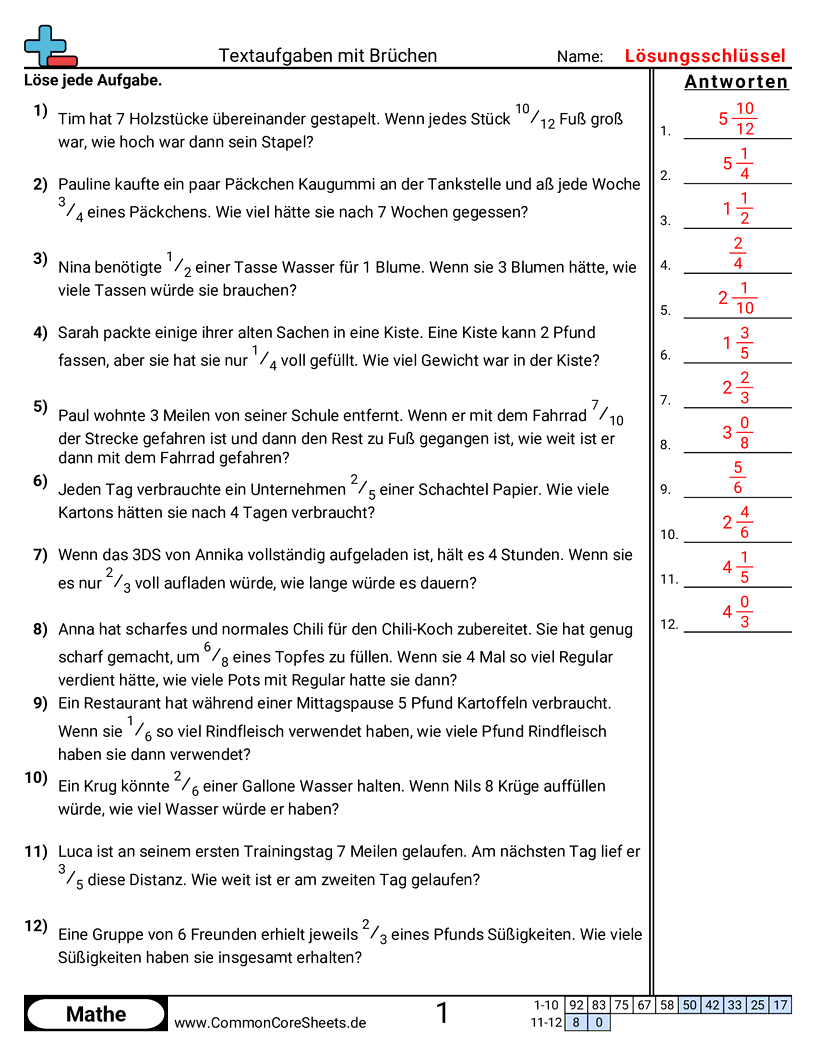 Arbeitsblätter zur Brüchen - bruch-mit-einer-ganzen-zahl-multiplizieren-text worksheet