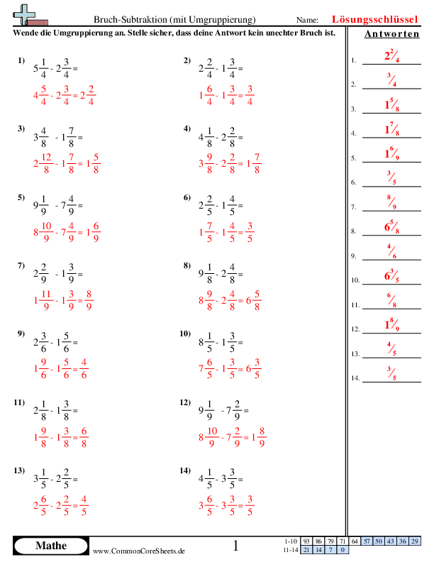  - subtraktion-von-bruchen-mit-umgruppierung worksheet