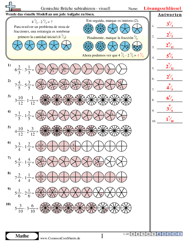  - subtraktion-von-gemischten-bruchen-visuell worksheet