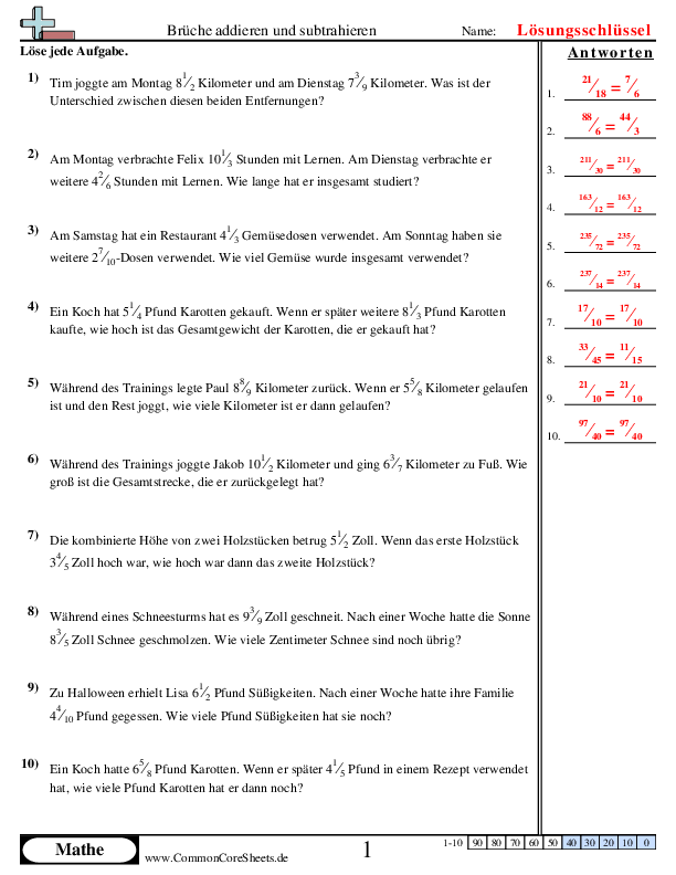  - 504 worksheet