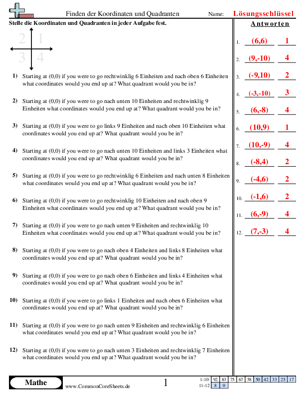  - finden-von-koordinaten-und-quadranten worksheet