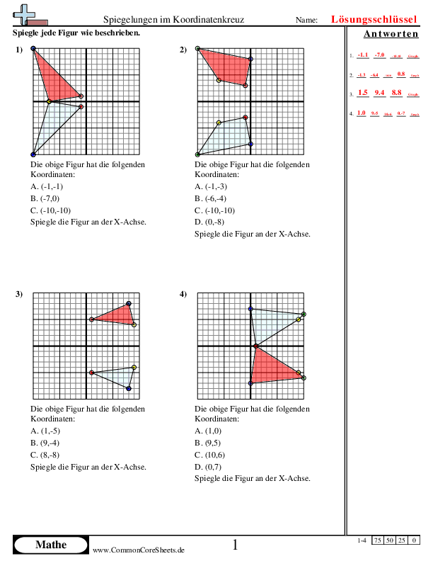  - spiegeln-im-koordinatennetz worksheet