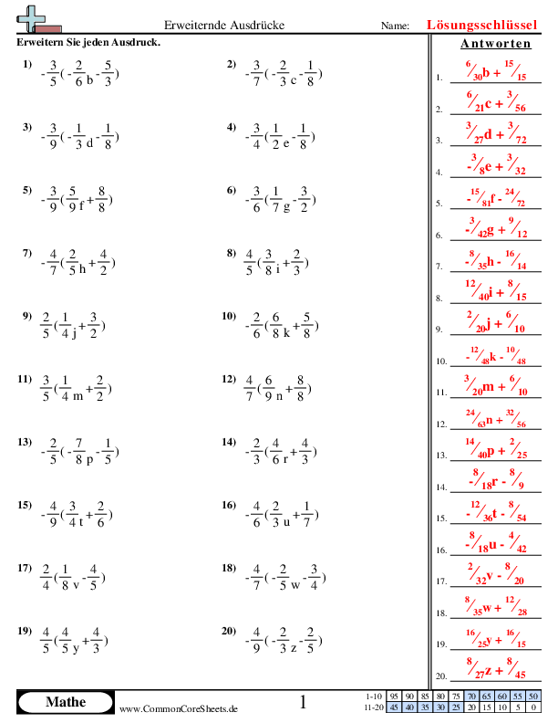  - 56 worksheet