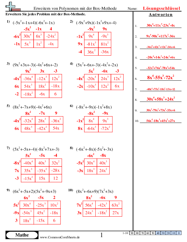  - 58 worksheet