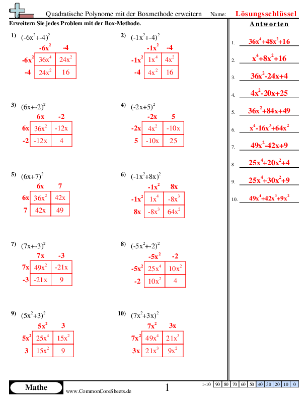  - 59 worksheet