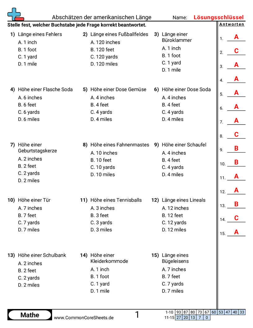 Arbeitsblätter zu Maßeinheiten - passende-masseinheit-bestimmen-us worksheet