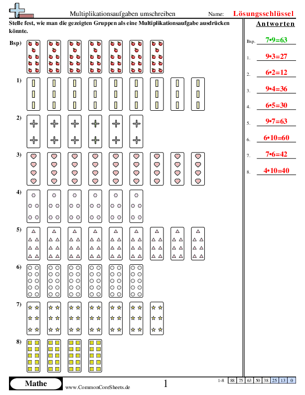  - schreiben-von-multiplikationsgleichungen worksheet