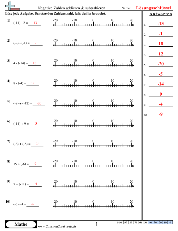  - standardform-mit-zahlenstrahl worksheet