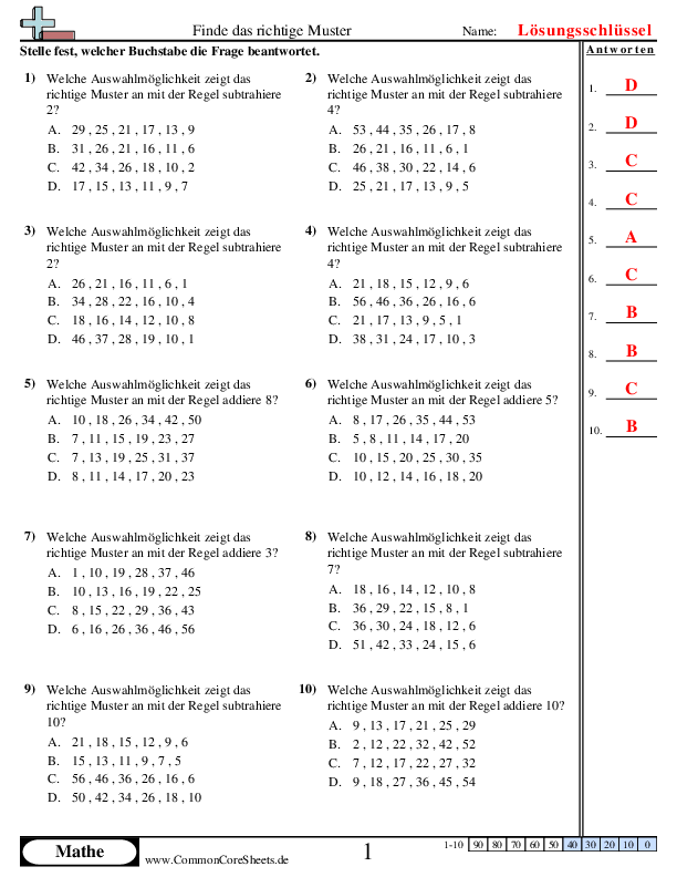  - bestimmen-der-richtigen-regel worksheet