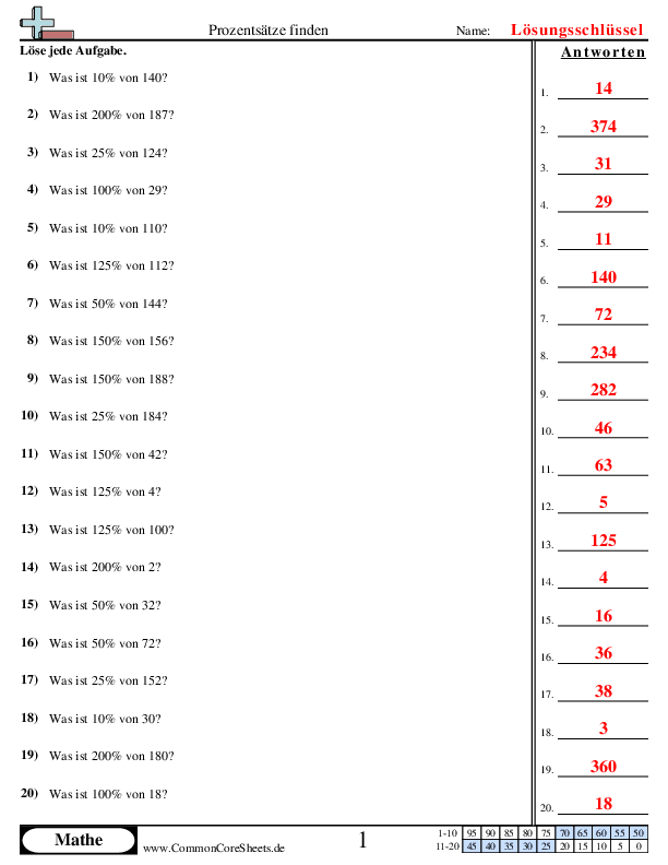  - prozentsatze-ermitteln worksheet