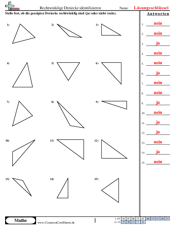  - erkennen-von-rechtwinkligen-dreiecken worksheet