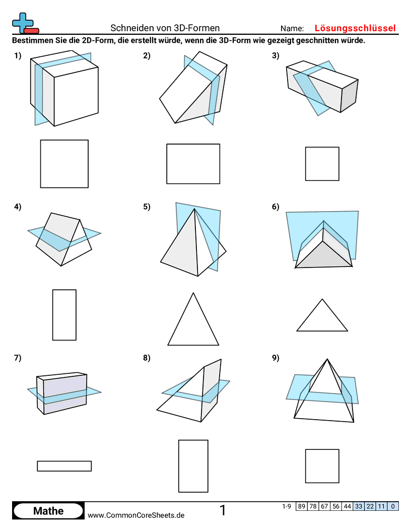 Arbeitsblätter zu Figuren - 3d-formen-schneiden worksheet