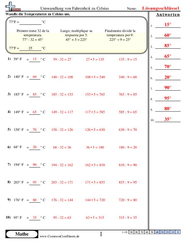  - umrechnung-von-fahrenheit-nach-celsius worksheet