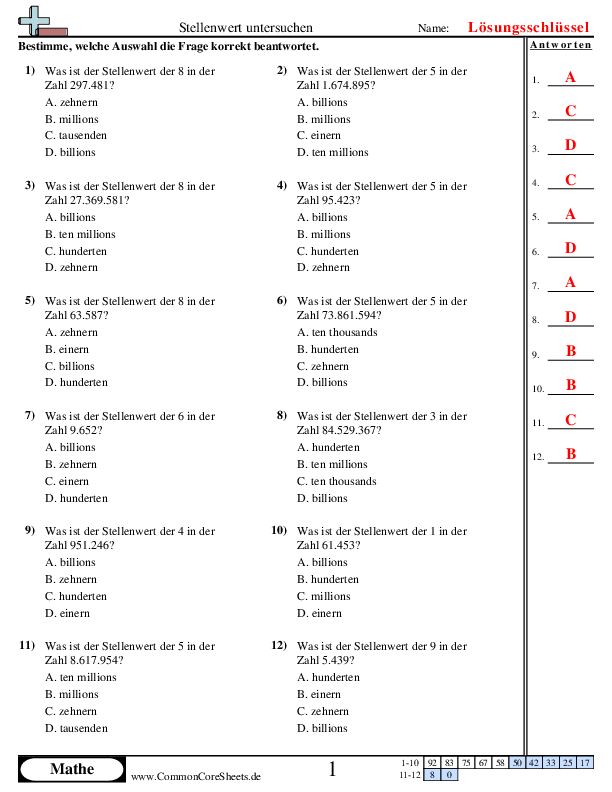  - feststellen-des-stellenwertes worksheet