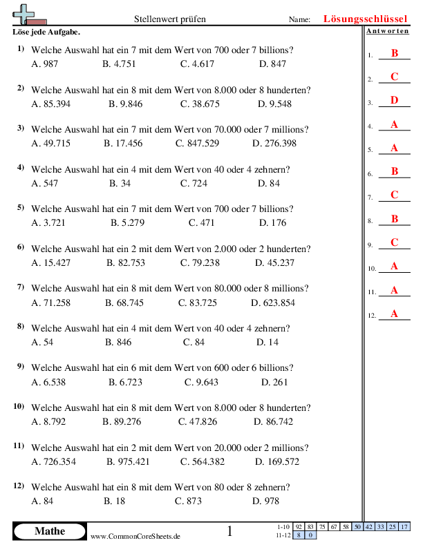  - 955 worksheet