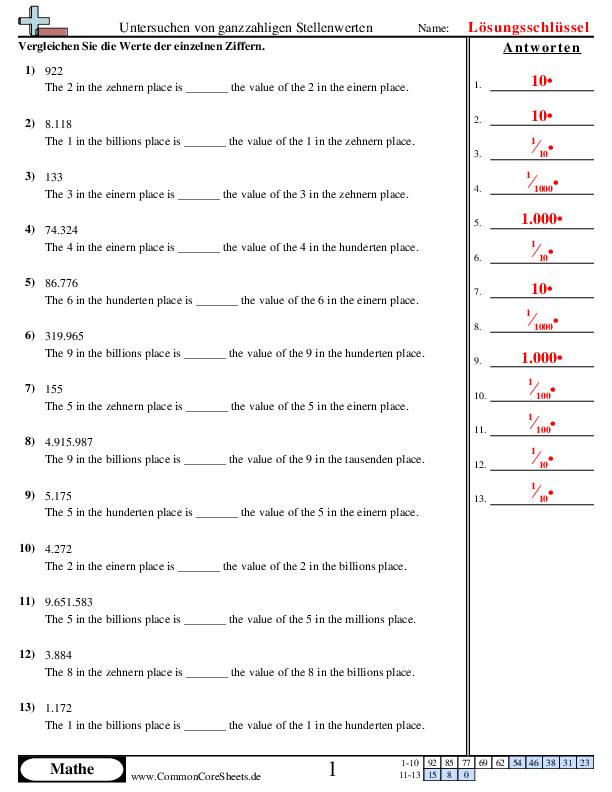  - 962 worksheet