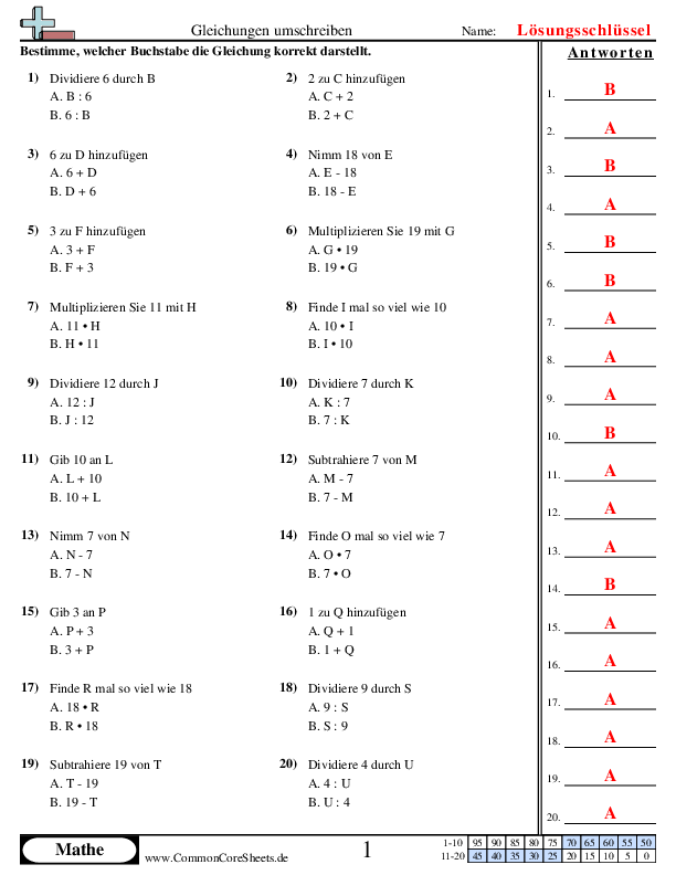  - gleichungen-richtig-zuordnen worksheet