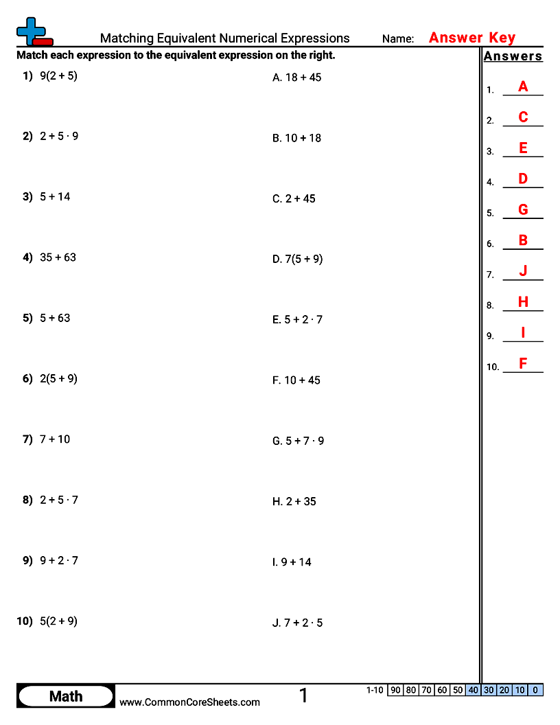 Related worksheet